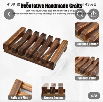 Walnut Wood Soap Drying Racks- Soap Saver