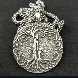 Canada's Best Nice Vikings Valhalla Norse  Mythology Mother & Child "Tree of Life" Silvery Medallion Necklace gift