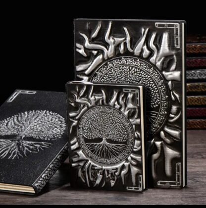 Best Writing journal "Tree Of Life" 3D 3mbossed Summer Notebook Vikings Norse mythology folklore-A5 gifts for him