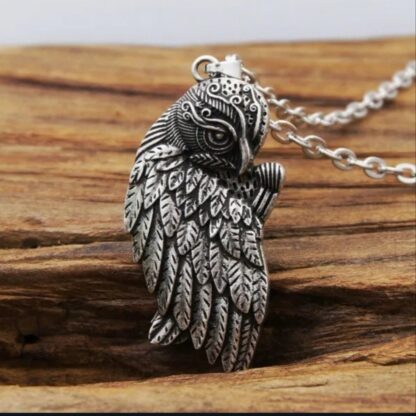 OWL Lovers! Vintage Style 3 inch tall  Antique Silver Owl Pendant Fine Detailed w 22inch chain! Spirit animal