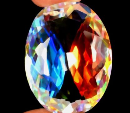 Light  MYSTIC TOPAZ 17-21ct   Certified Faceted  Earth Mined Brazilian Loose  OVAL Cabochons nice gorgeous sparkling  canada - Image 2