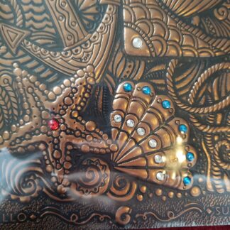 Writing Journal Book 3D Summer Beach Starfish w JEWELS