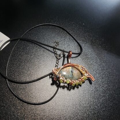 VERES™ Celtic Designs- Unique Dragon Eye-Labradorite Crystal Designer Handmade  Pendant  Silver Dragon  semi precious gemstone recommended - Image 5