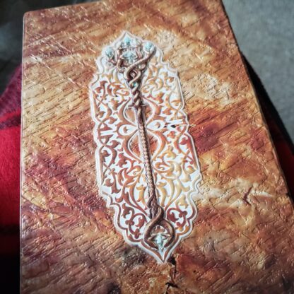 Best Writing Journal Book WIZARD Mage 3D  w JEWELED STAFF+ Horse travel manifesting  blank Diary Workbook Notebook school - Image 4