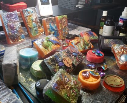 3pc/3 Designs SET! Dragon Soap Collection-FOLKLORE Handpainted- Buttery Soft Skin-Olive Oil infused- Glycerin vegan - Image 5