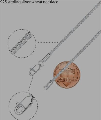 Purple Labradorite Pendant Designer VERES™ 89ct AAA Exceptional UNtreated w 24inch 2mm-Solid .925 Sterling Silver Wheat Chain - Image 8