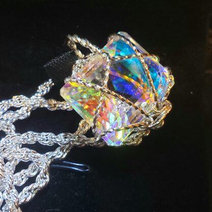 VERES™ 31ct Emerald Cut Clear Light Mystic Topaz Necklace Pendant+ Solid 925 Sterling Silver ROPE Chain mothers day - Image 5