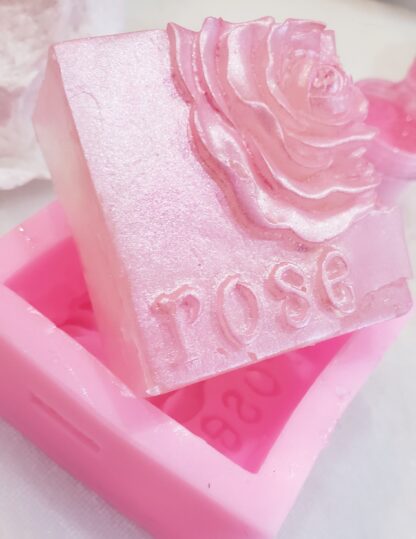 Anti Aging Himalayan ROSE  Essential OIL Salt Soap w Loofah EXFOLIATING-1 Side Himalayan Pink Salt-1 Side Loofah- Holistic Skincare - Image 4