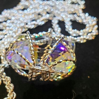 VERES™ 31ct Emerald Cut Clear Light Mystic Topaz Necklace Pendant+ Solid 925 Sterling Silver ROPE Chain mothers day - Image 9