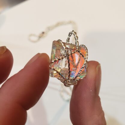VERES™ 31ct Emerald Cut Clear Light Mystic Topaz Necklace Pendant+ Solid 925 Sterling Silver ROPE Chain mothers day - Image 7