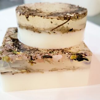 Black Pepper-Rosemary-Himalayan Salt EXFOLIATING Essential Oil Soaps Holistic Skincare w matching herbal Botanicals 2 pack