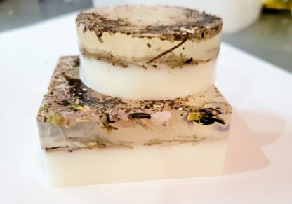 Black Pepper-Rosemary-Himalayan Salt EXFOLIATING Essential Oil Soaps Holistic Skincare w matching herbal Botanicals 2 pack