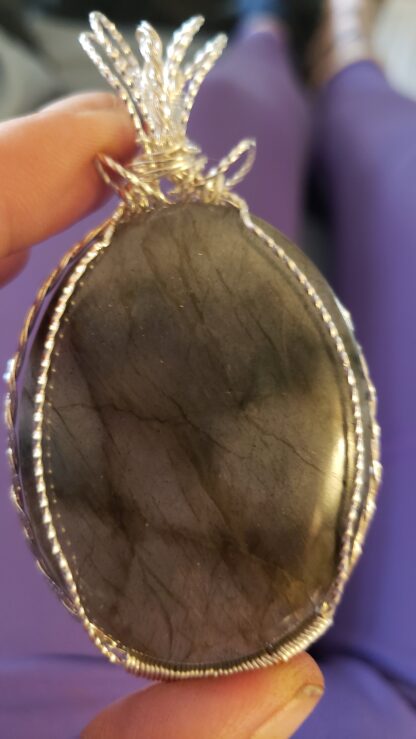 VERES™ 125ct AAA Huge Purple-Pink Finland mined Labradorite Silver Gemstone Pendant UNtreated +Add Solid 24in 925 Sterling Silver - Image 6