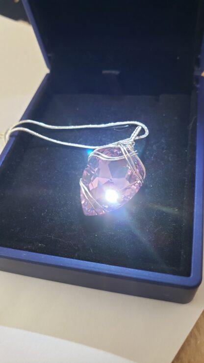 VERES™ Victorian Pink Lithuanian Crystal Pendant - Image 3