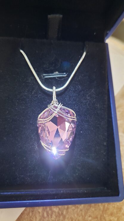 VERES™ Victorian Pink Lithuanian Crystal Pendant - Image 4