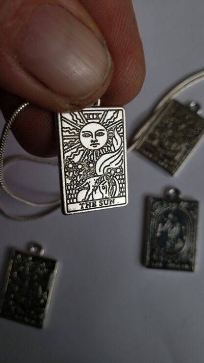 2 Sided TAROT Pendants Which one are you Drawn to? Comes w 22 inch Silver Snake Chain Mother's day sale Unique Charm Pendant - Image 2