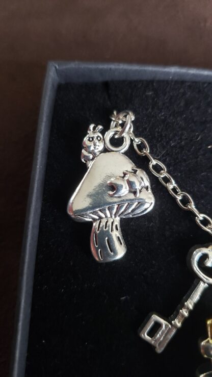 Handmade Alice Wonderland Charm Pendants with Enamel Charms - Image 3