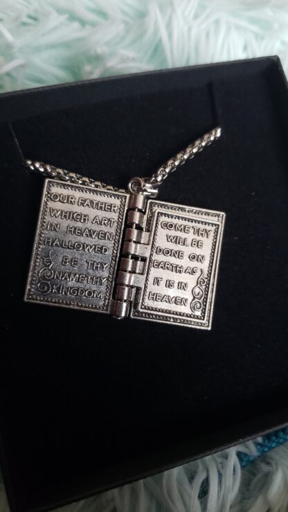 Vintage Silver Lords Prayer Pendant