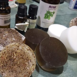 Botanical ANTI-AGING Detergent Free SOAPS Sandalwood/Sage Oil- Rosemary-Pepper- Peppermint Oil-3 PC set