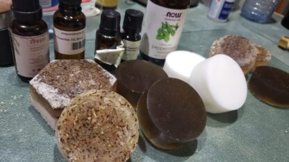Botanical ANTI-AGING Detergent Free SOAPS Sandalwood/Sage Oil- Rosemary-Pepper- Peppermint Oil-3 PC set