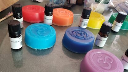 Essential Oil Chakra Soaps Therapeutic Blends Concentrated Essential Oils-All Natural Balancing Holistic-Infused w Raw Cocoa-Shea Butters