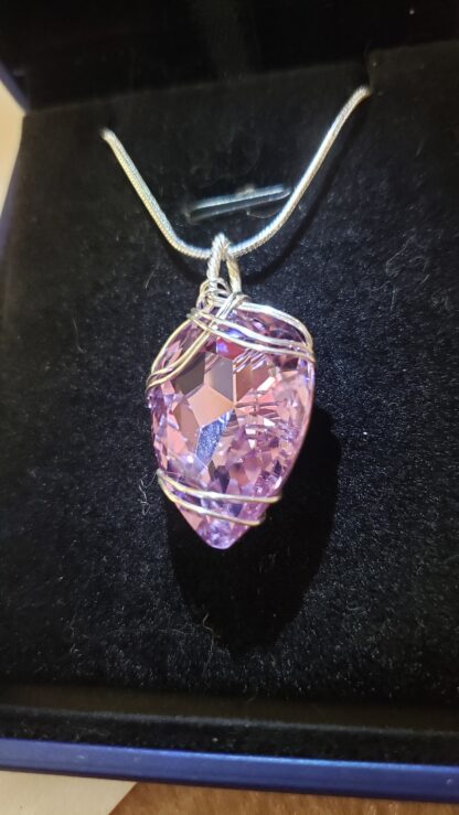 VERES™ Victorian Pink Lithuanian Crystal Pendant - Image 7