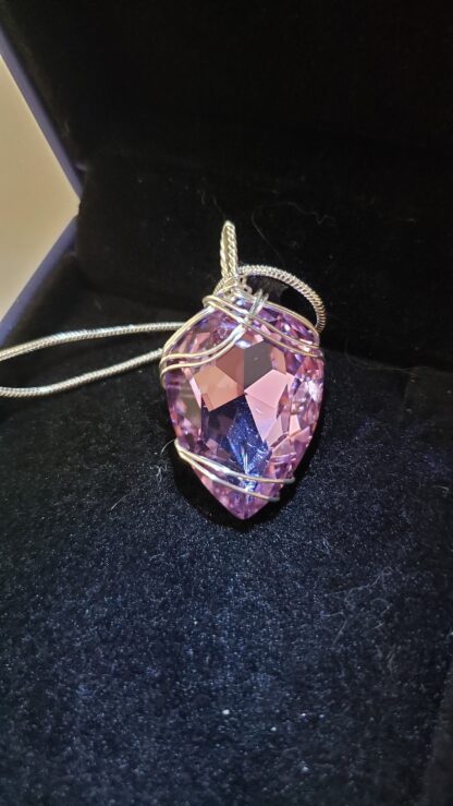 VERES™ Victorian Pink Lithuanian Crystal Pendant - Image 6