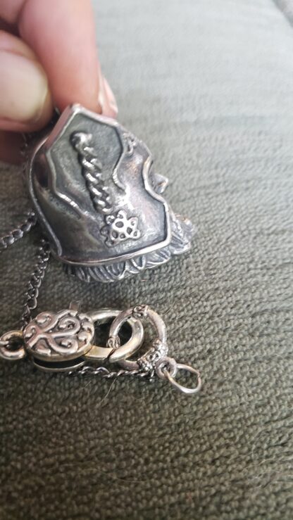 Viking BELL - Pendant Finely Detailed Handmade w Large Viking Pendant Necklace w 24in gun metal chain Viking gifts for dad - Image 7