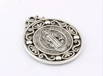 Best Religious Protection Silver EXORCISM St Benedict Double Sided 1.75inch Antique Silver Pendant- - Image 4