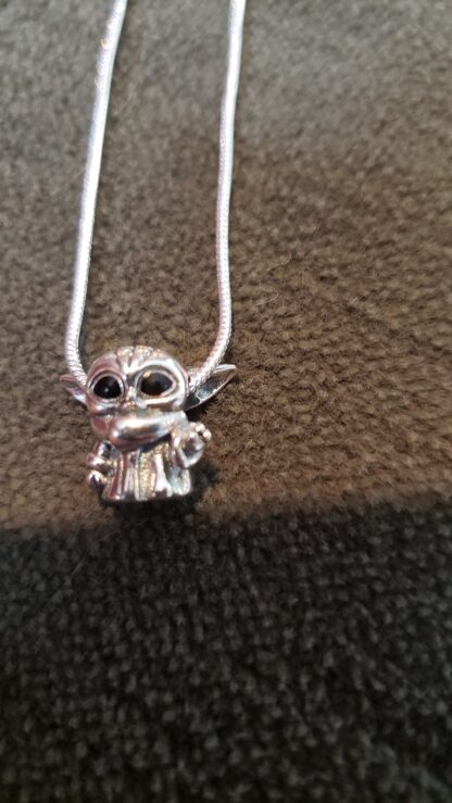 BABY YODA 925 Silver Necklace-Mandalorian  Customize w 22inch chain (9 Designs )-925 Silver chain star war oandora charm - Image 4