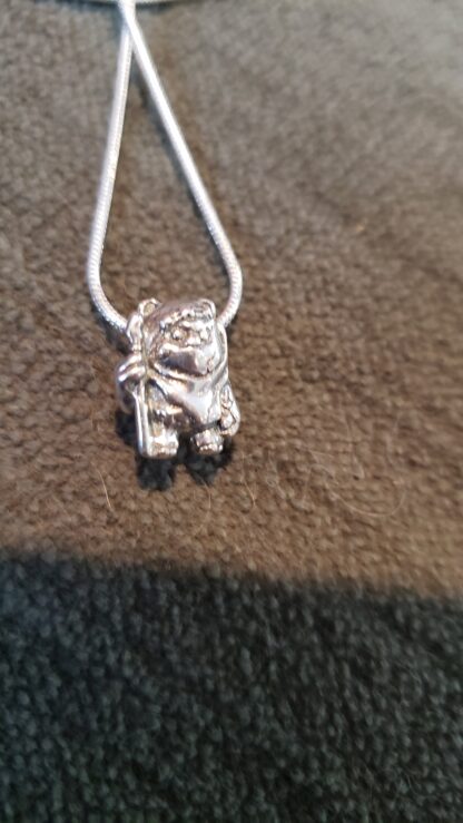 EWOK pendant 925 Sterling Silver Necklace- Minimalist 22 inch Choose 9 Chain designs 925 silver Or Real GEMSTONE chain Birthday pandora - Image 4