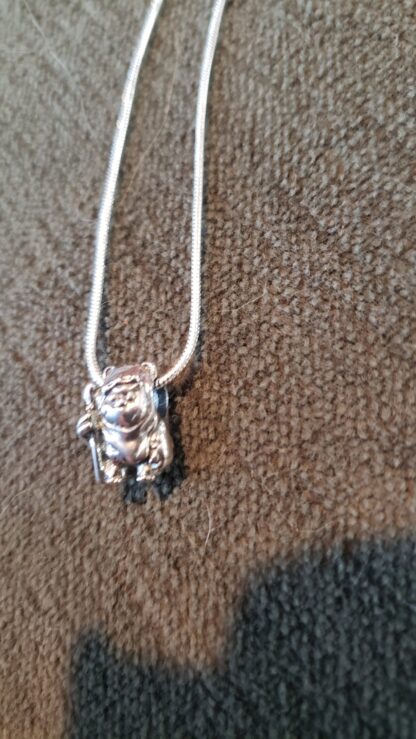 EWOK pendant 925 Sterling Silver Necklace- Minimalist 22 inch Choose 9 Chain designs 925 silver Or Real GEMSTONE chain Birthday pandora - Image 5