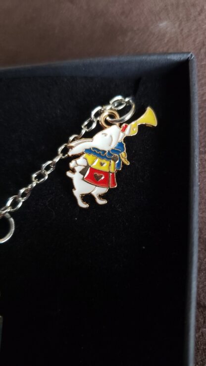 Handmade Alice Wonderland Charm Pendants with Enamel Charms - Image 4