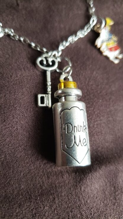 Handmade Alice Wonderland Charm Pendants with Enamel Charms - Image 10