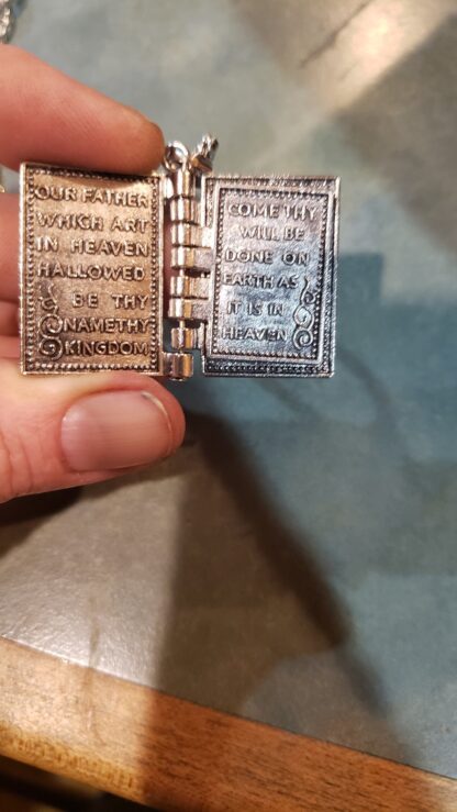Vintage Silver Lords Prayer Pendant - Image 6
