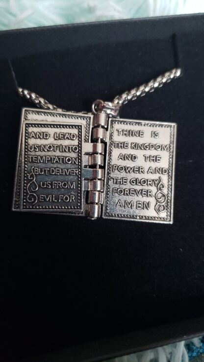 Vintage Silver Lords Prayer Pendant - Image 2