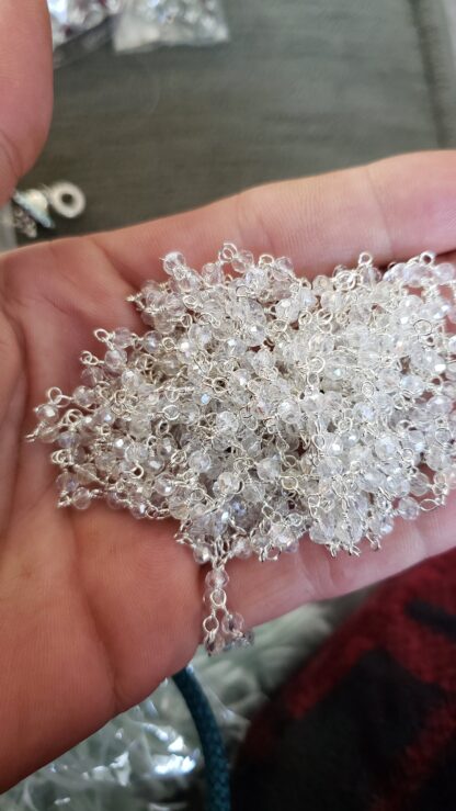 925 Solid Silver Mini BABY YODA in Carriage Necklace-22inch Custom Chain 8 Options GEMSTONE or Silver - Image 4
