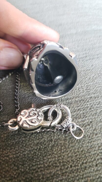 Viking BELL - Pendant Finely Detailed Handmade w Large Viking Pendant Necklace w 24in gun metal chain Viking gifts for dad - Image 4