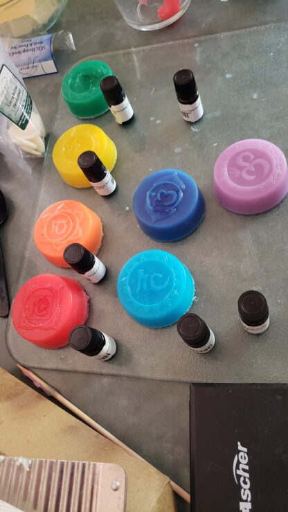 Essential Oil Chakra Soaps Therapeutic Blends Concentrated Essential Oils-All Natural Balancing Holistic-Infused w Raw Cocoa-Shea Butters - Image 2