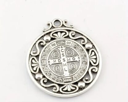 Best Religious Protection Silver EXORCISM St Benedict Double Sided 1.75inch Antique Silver Pendant-