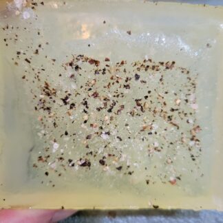 6oz CLEAR All Natural SOAP Large NO Color Sensitive Skin Glycerin w Black Pepper+Himalayan Pink salt Exfoliant by BeTTerSkin Holistics