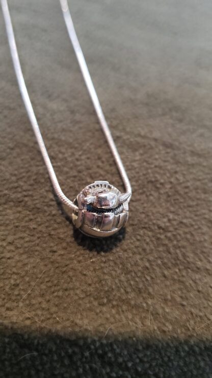 925 Solid Silver Mini BABY YODA in Carriage Necklace-22inch Custom Chain 8 Options GEMSTONE or Silver - Image 2