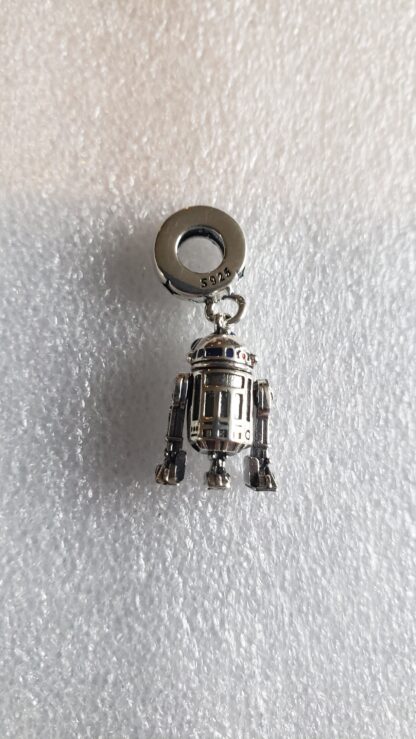 R2D2 Solid 925 Sterling Silver Mini Pendant Necklace- 22inch Silver Link Chain-best vintage movie  memorabilia - Image 3