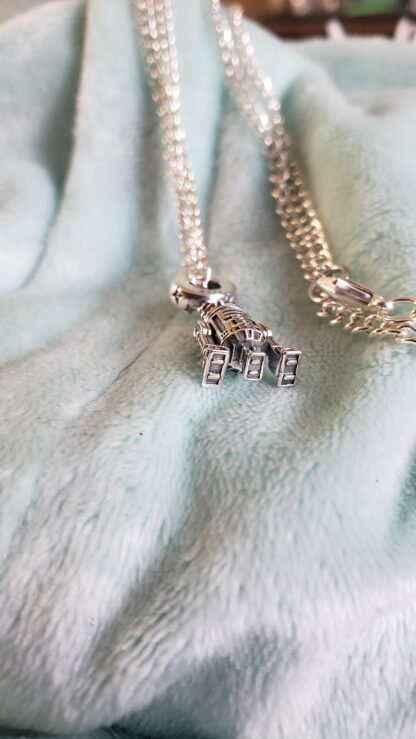 R2D2 Solid 925 Sterling Silver Mini Pendant Necklace- 22inch Silver Link Chain-best vintage movie  memorabilia - Image 7