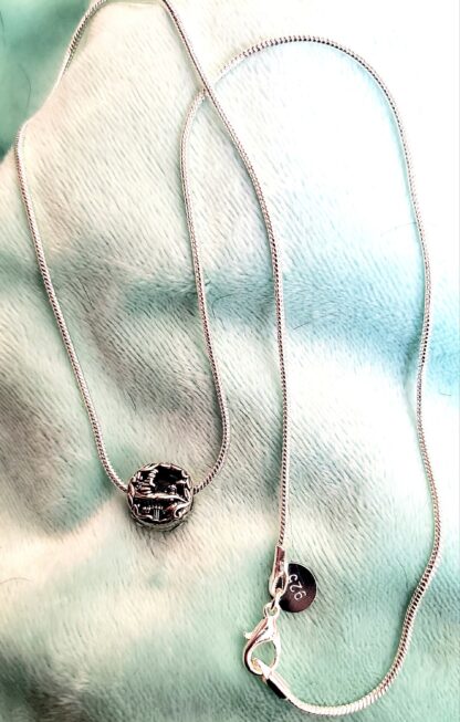 Spinner 2 Sided Hookah Caterpillar Alice + Cheshire Cat .925 SOLID Sterling Silver Charm Necklace 22 inch Chain Silver jewelry birthday - Image 6